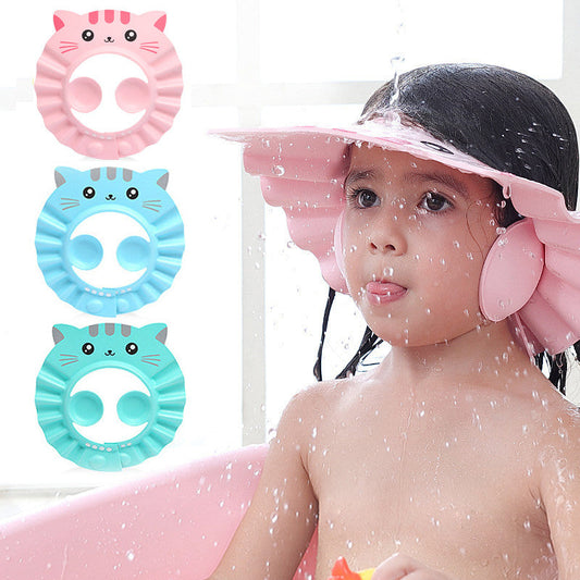 Baby Waterproof Ear Protection Hair Shower and Sun Cap HAIRPINS SHOP