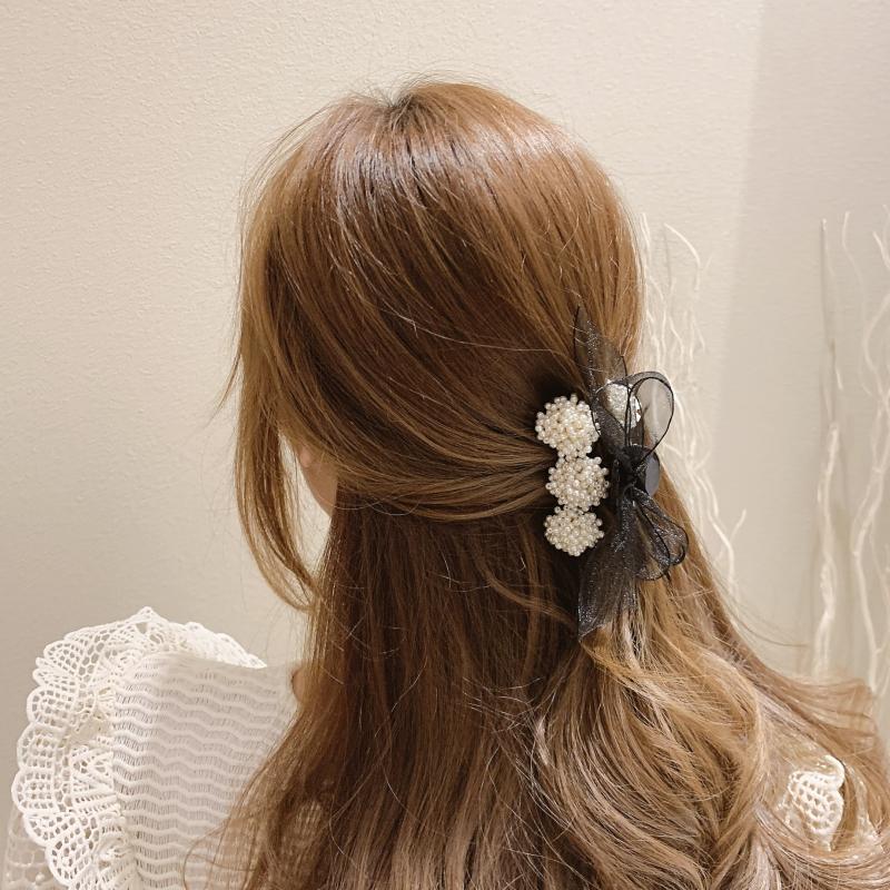 Back Head Grabbing Clip With Pearls HAIRPINS SHOP