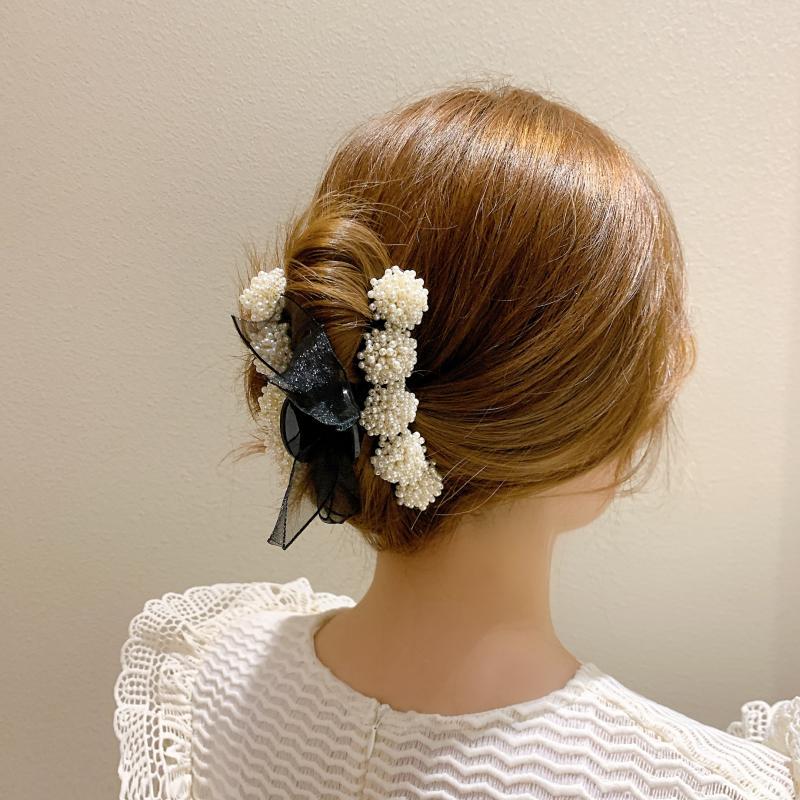 Back Head Grabbing Clip With Pearls HAIRPINS SHOP