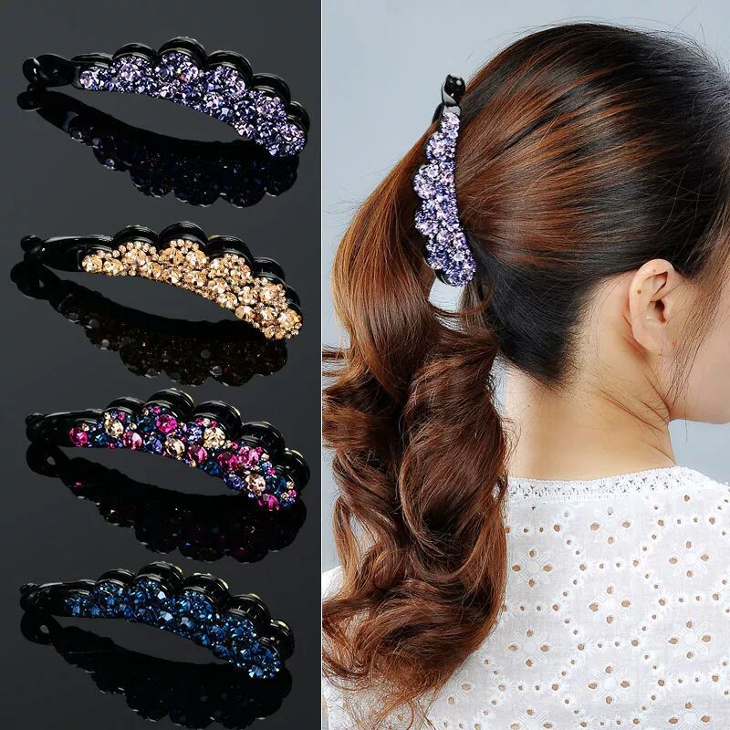 Banana Clip Rhinestone Hair Accessories HAIRPINS SHOP