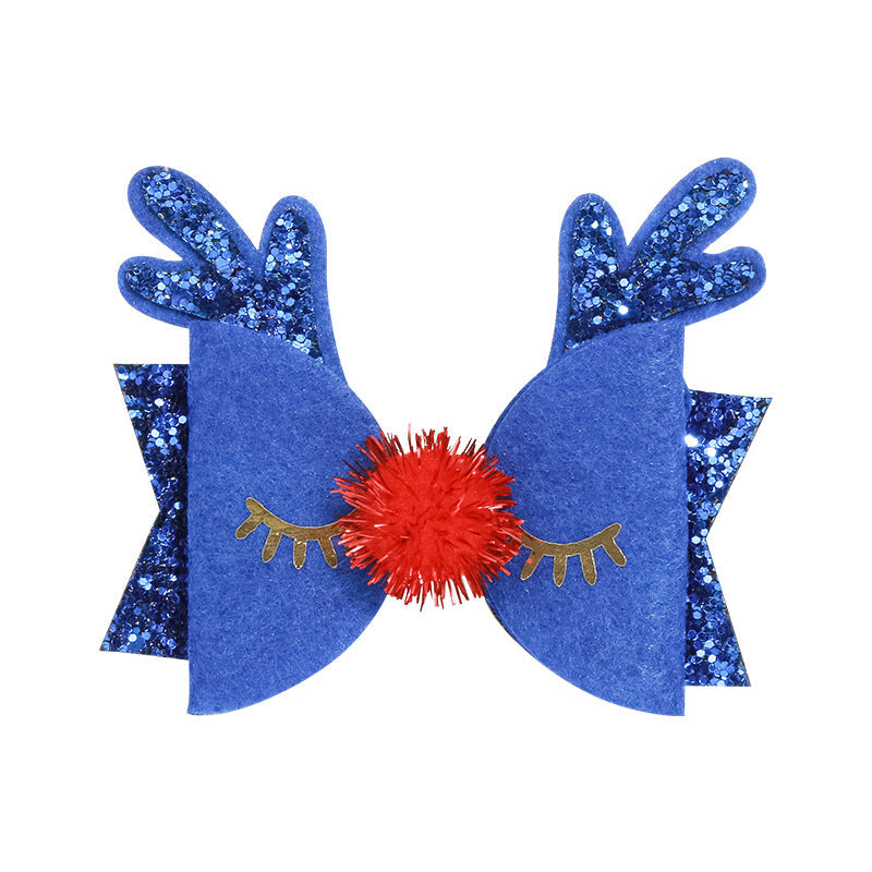 Christmas Antlers Bow Decorative Hair Clip HAIRPINS SHOP