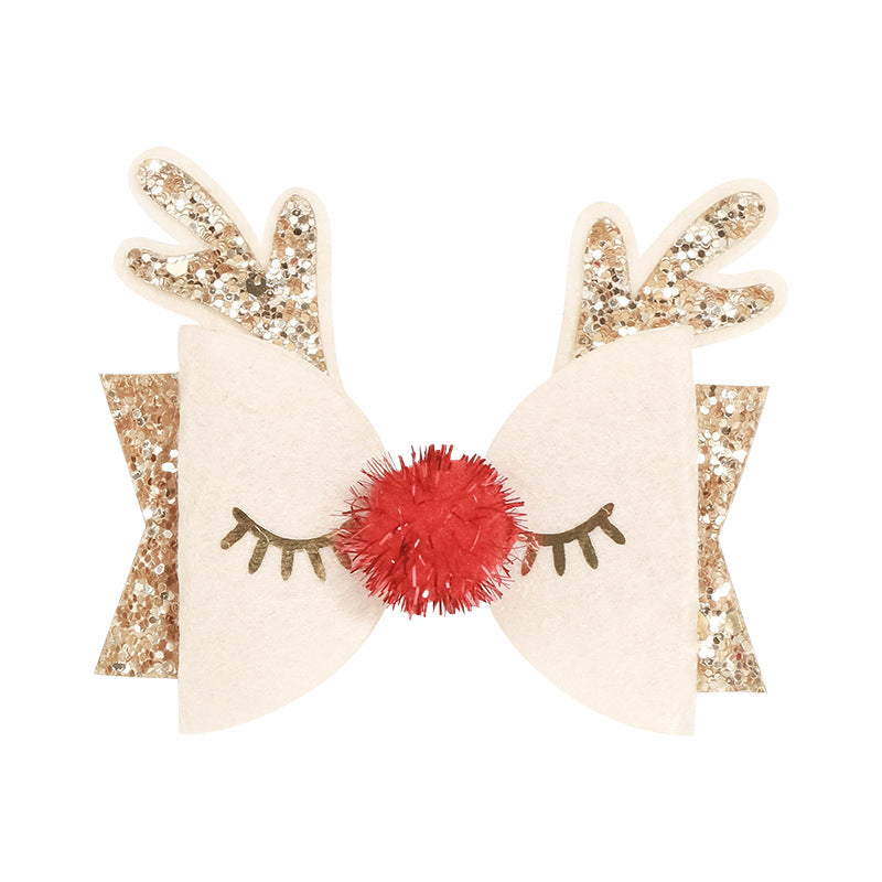 Christmas Antlers Bow Decorative Hair Clip HAIRPINS SHOP