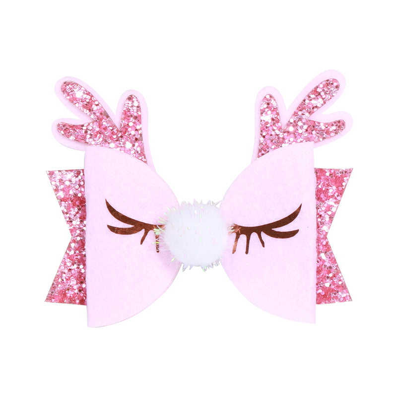 Christmas Antlers Bow Decorative Hair Clip HAIRPINS SHOP