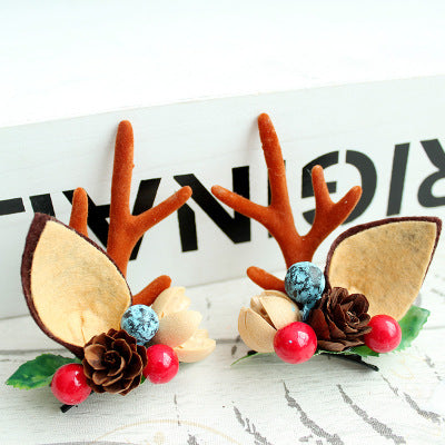 Christmas hair clip Antler HAIRPINS SHOP