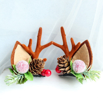 Christmas hair clip Antler HAIRPINS SHOP