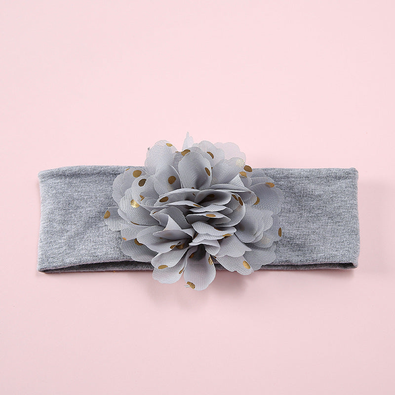 Cotton Elastic Baby Hair With Bow Flowers HAIRPINS SHOP