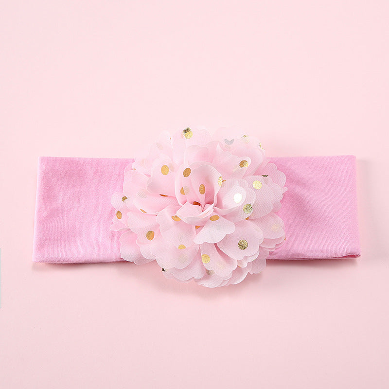 Cotton Elastic Baby Hair With Bow Flowers HAIRPINS SHOP