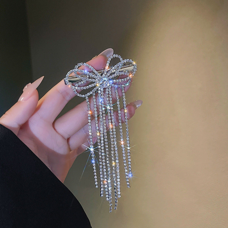 Diamond Bow Fringe Hair Clip HAIRPINS SHOP