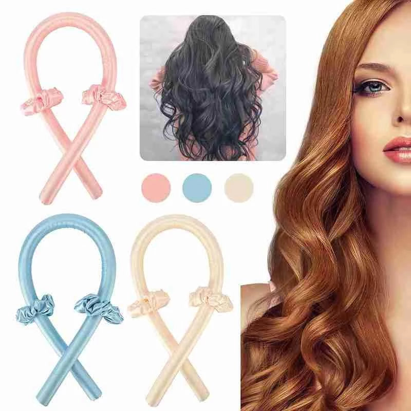 Heatless Curling Rod, Ribbon Curlers, Sleeping Soft Headband HAIRPINS SHOP