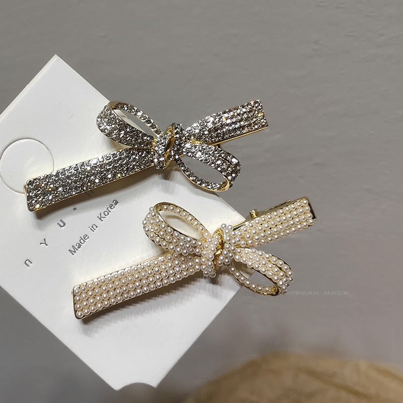 Metal Pearl Bow Clip HAIRPINS SHOP