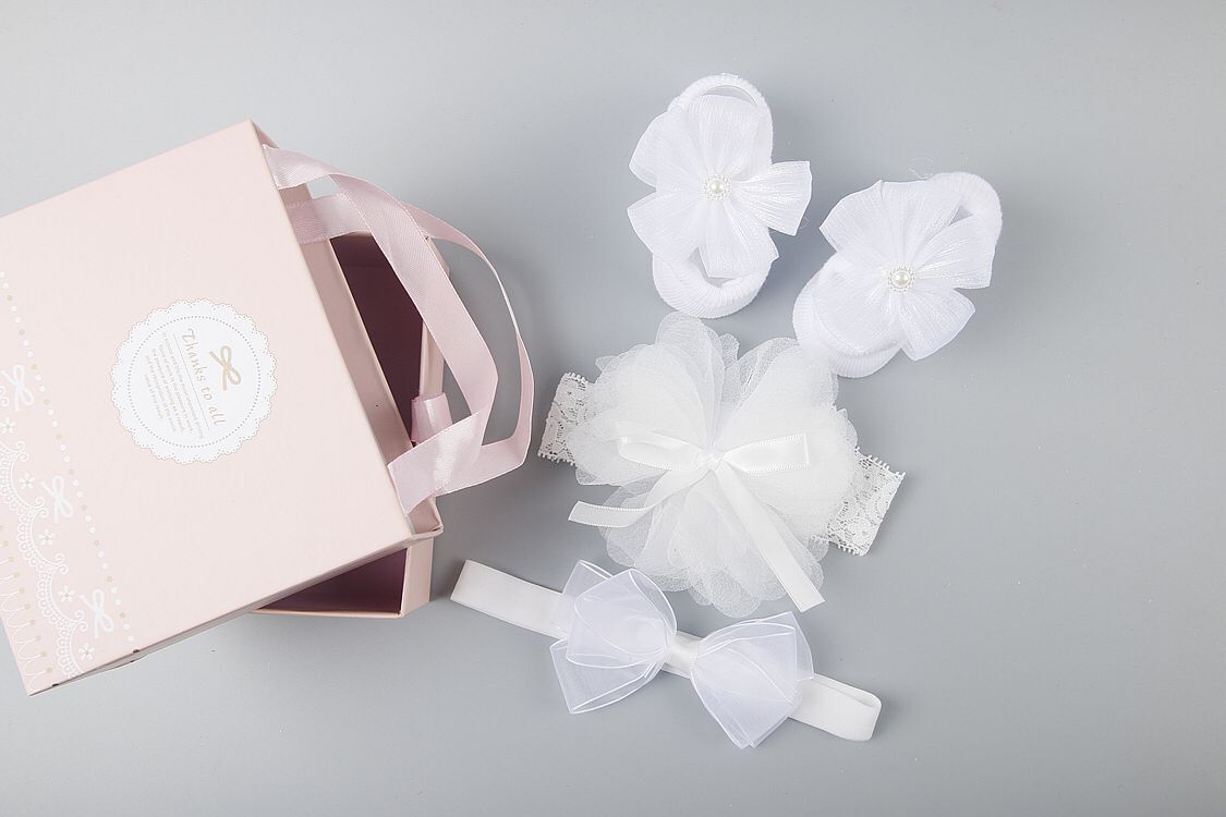 New baby hair accessories hair bands, shoes Gift set box HAIRPINS SHOP