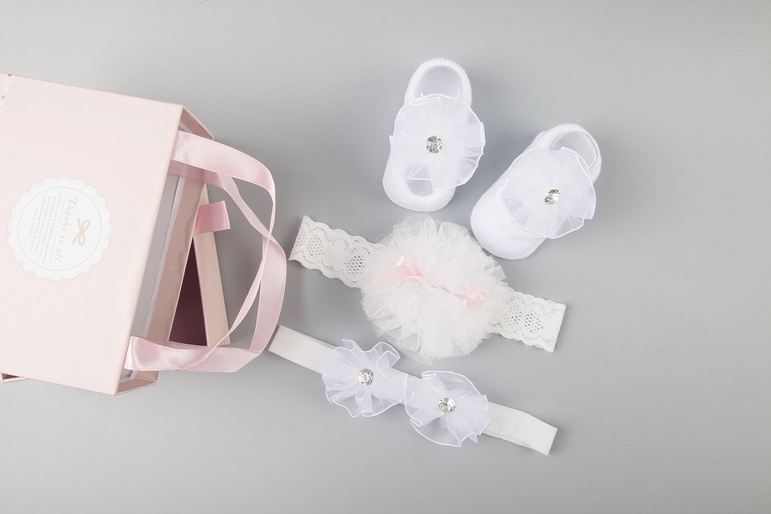 New baby hair accessories hair bands, shoes Gift set box HAIRPINS SHOP