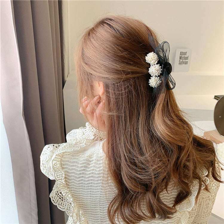 Pearl Bow Hair Clip HAIRPINS SHOP