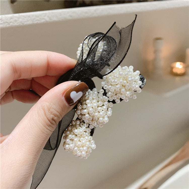 Pearl Bow Hair Clip HAIRPINS SHOP