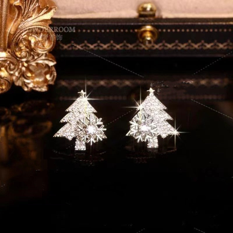 Rotatable Christmas Tree Earrings HAIRPINS SHOP