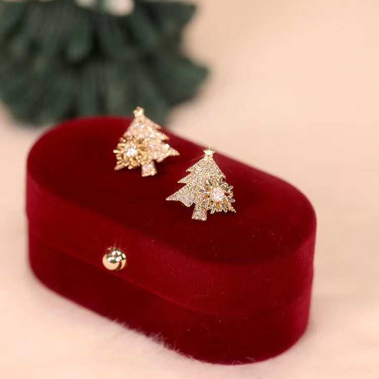 Rotatable Christmas Tree Earrings HAIRPINS SHOP