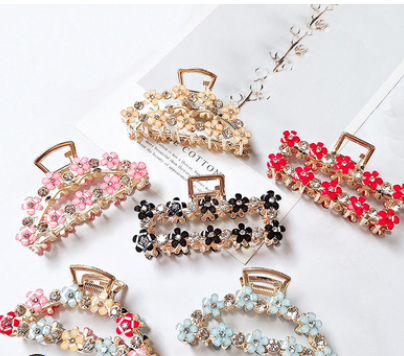 Simple Alloy Plating RhinestoneHair Catch HAIRPINS SHOP