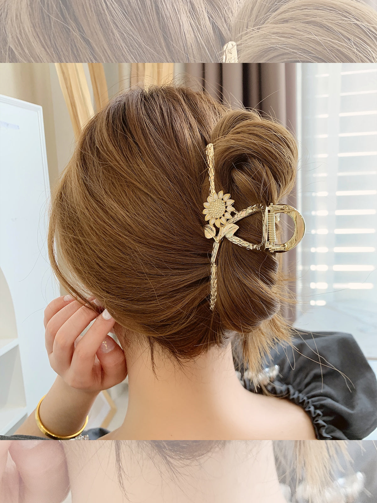 Sunflower Clip Exquisite Metal Hair Accessory HAIRPINS SHOP